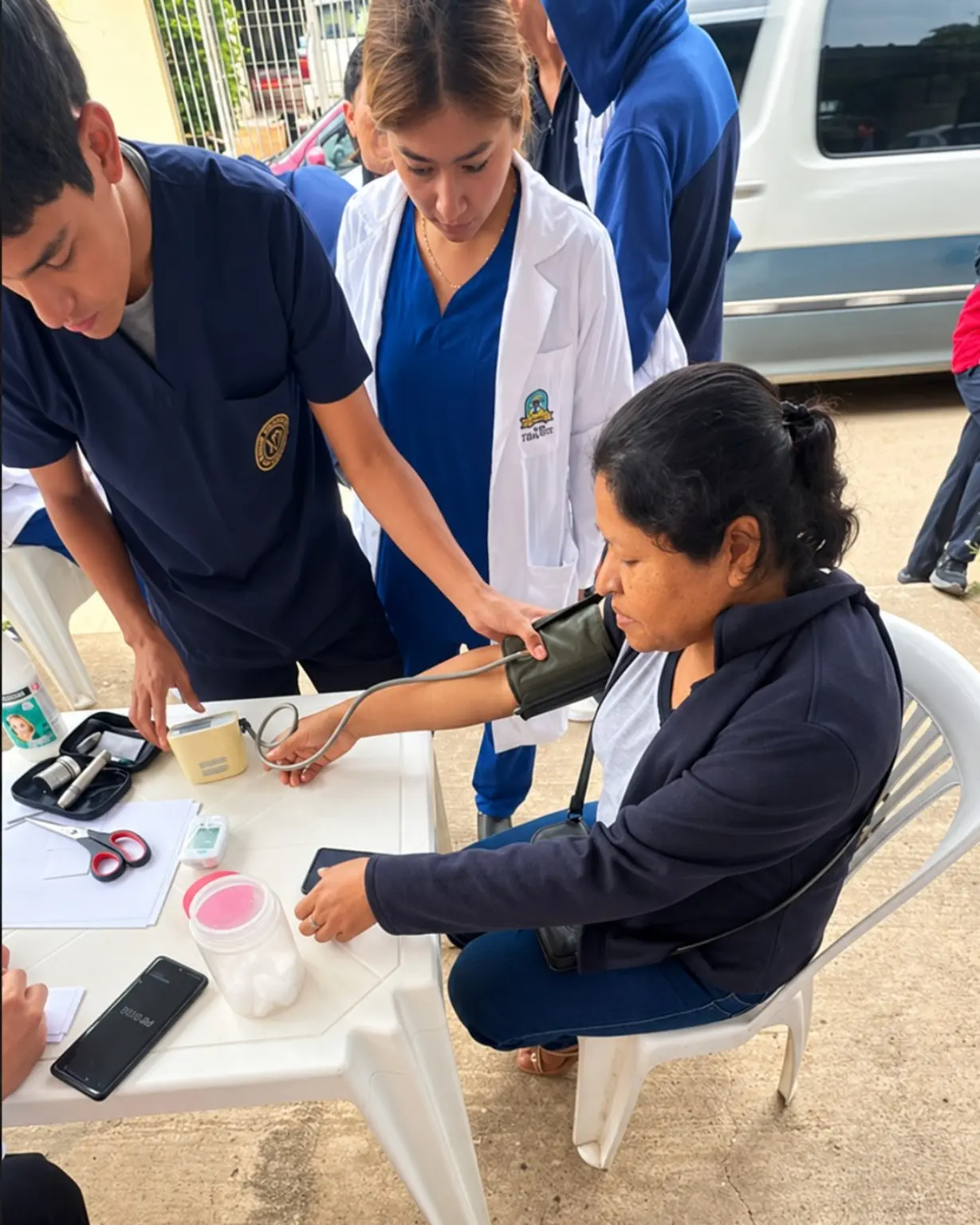 Control de presión arterial durante la campaña médica